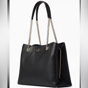 Kate Spade Black Shoulder Bag with Gold Chain